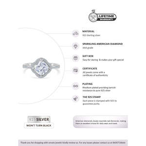 Anillo de halo de flor de diamante americano de 1,5 quilates para mujer - Product Image 6