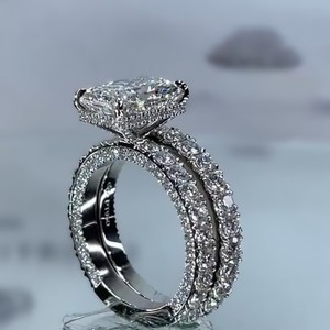 Anillos de Compromiso y Promesa de Oro Sólido de 10K, 14K y 18K con Diamantes de Moissanita VVS Finos para Mujer, Anillos Ovalados de Moda, Gran Venta 2025 - Product Image 6