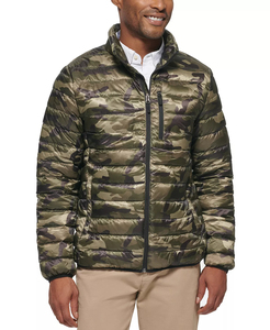Blouson matelassé élégant pour homme grande taille, respirant, personnalisable, avec col montant et revêtement en toile – Le plus populaire - Product Image 1
