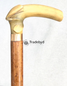 Mango de bastón de cuerno tradicional para bastones clásicos aspecto coleccionable antiguo Tradebyd - Product Image 3