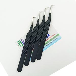 แหนบต่อขนตาแบบปลายงอ90องศาทำจากเส้นใยสแตนเลสอย่างยั่งยืนเพื่อความสวยงามสำหรับการทำฟอง - Product Image 2