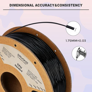ERYONE-<span class=keywords><strong>Filament</strong></span> TPU souple, 1.75mm, 95A, matériau d'impression <span class=keywords><strong>3D</strong></span> élastique, de haute qualité, de couleur noire, 1kg - Product Image 4
