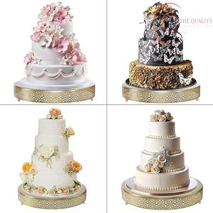 Support à gâteau en métal de luxe avec revêtement de qualité supérieure, idéal pour la présentation élégante de gâteaux et de desserts - Product Image 4