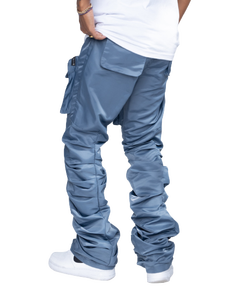 กางเกงวอร์มขาบานสำหรับผู้ชายกางเกงวอร์มขาบานกว้างแบบซ้อน - Product Image 2