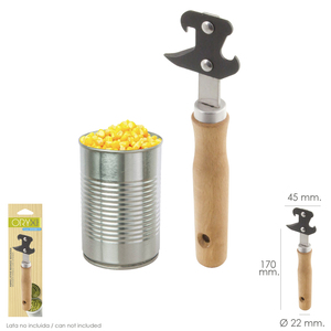 Apriscatole con Manico in Legno 170 mm. - Product Image 1