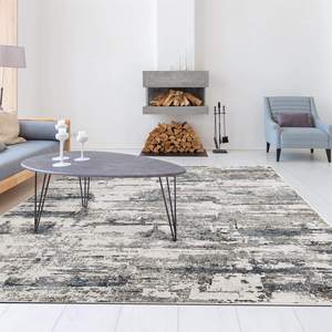 Tapis rectangulaire Netline Home Tokyo abstrait bleu et blanc en polyester, fabriqué à la machine, 9x12, pour salon, entrée, couloir - Product Image 1