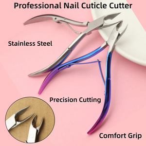 Coupe-cuticules professionnel en acier inoxydable avec poignée confortable, ouverture large, coupe précise et durable pour les doigts - Product Image 1