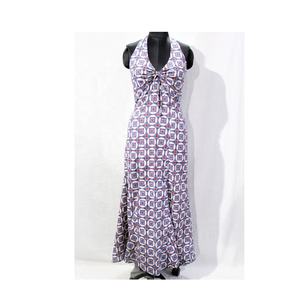Nuevo Vestido Largo Informal con Estampado Vintage para Mujer, con Cuello Halter y Cintura Natural, al Mejor Precio de Verano - Product Image 1