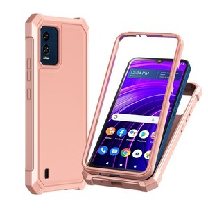 Funda de TPU gruesa pintada Blu View Speed 5G con marco de PC en oro rosa - Product Image 1