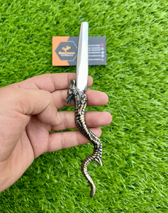 Maquinilla de afeitar de peluquero de borde recto de acero inoxidable Manual profesional Gray Rocks Diseño elegante para afeitado facial y corporal - Product Image 2