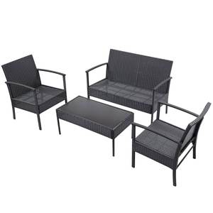 Juego de Muebles de Jardín de Diseño Moderno de 4 Piezas, Sofá de Mimbre de Ratán Barato para Patio, Muebles de Ratán de Vietnam - Product Image 3