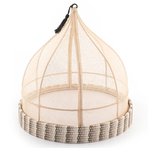 Plateau de service au chocolat avec couverture en jute vaisselle de grande taille faite à la main vaisselle plateau de nourriture dernière conception plateau à Dessert élégant - Product Image 1