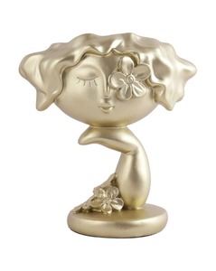 แจกันดอกไม้ตกแต่งสไตล์ตุ๊กตาที่มีเสน่ห์ในดีไซน์ศิลปะที่สมบูรณ์แบบสำหรับการตกแต่งบ้านน่ารักและการจัดแสดงบนโต๊ะแปลกๆ - Product Image 2