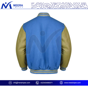 Chaquetas universitarias de cuero y lana personalizables para invierno, chaquetas con letras personalizadas con bordado personalizado, Material para equipos deportivos - Product Image 3