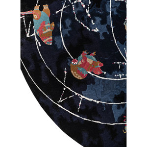 พรมขนสัตว์ทอมือสีเทาและสีดำลายทอแบบเรียบ รุ่น Tofrm-55001 สำหรับตกแต่งบ้าน ห้องโถง ห้องนั่งเล่น พรมปูพื้นห้องนั่งเล่น พรมปูพื้นทำจากปอกระเจา - Product Image 4