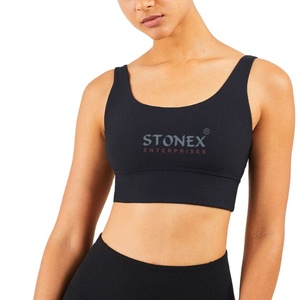Tops cortos sin mangas de alta calidad para mujer, diseño personalizado, entrenamiento de moda, Sujetador deportivo sin costuras, ropa de gimnasio transpirable al por mayor - Product Image 1