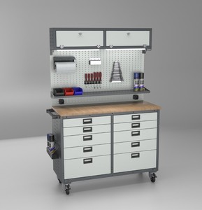 Gabinete de Herramientas Rodante OEM Resistente, Banco de Trabajo con Recubrimiento Electrostático en Polvo, Sistema de Almacenamiento Móvil para Mecánicos con 10 Cajones - Product Image 1