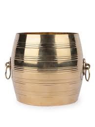 Vente directe d'usine bol de seau à glace en cuivre Antique avec poignée en laiton avec logo personnalisé accepter les seaux à glace en laiton de haute qualité - Product Image 5