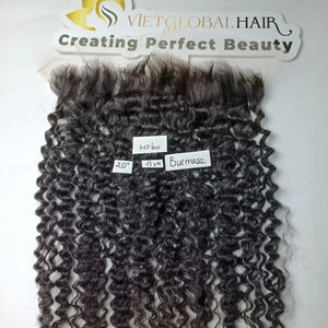 Vietglobal Hair 13x4 Transparente para Encaje Frontal Birmano y Camboyano Rizado Remy Hair - Product Image 1