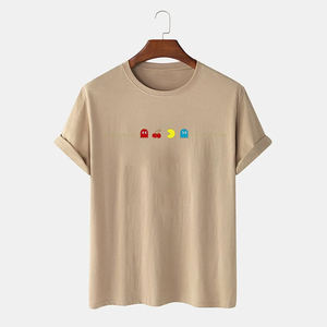 Vente en gros 100% T-shirt en coton pour hommes Logo personnalisé Impression surdimensionnée T-shirts décontractés Vêtements pour hommes vierges Tissu tricoté en bambou - Product Image 2