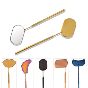 Espejo de Maquillaje de Acero Inoxidable con Forma de Corazón para Observación y Examen de Extensiones de Pestañas, Mango Largo Ergonómico y Duradero - Product Image 6