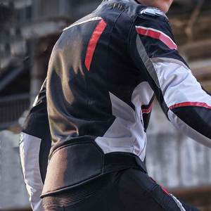 Activewear Aspecto elegante Ajuste fácil Chaquetas de motocicleta de poliéster con cremallera frontal profesional y de moda - Product Image 4