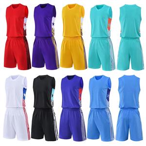Ropa de baloncesto, uniforme de baloncesto para niños, Kit de entrenamiento con bolsillos de doble cara, número impreso, ropa de pelota para adultos masculinos - Product Image 1
