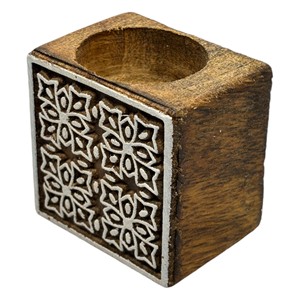 Smart Fashion Deal Handmade Eco-Friendly Wooden Block <b>Tealight</b> <b>Holder</b> (Without <b>Tealight</b> Candle) Rectangle Shape Home Decoration - Product Image 4
