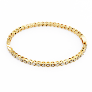 Fabulous 18K <b>Gold</b> Lab Grown Diamond Bracelet & <b>Bangle</b> - Product Image 1