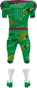 Conjunto de uniforme de fútbol americano para hombre de alta calidad, pantalones de Jersey de ajuste transpirable, combinado de manga corta, diseño de sarga de aparejos sublimados - Product Image 6