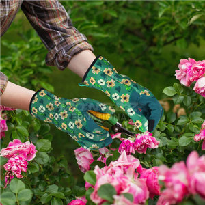 Guantes de jardinería resistentes con palmas reforzadas OEM ODM Disponible Guantes de jardinería de algodón ecológicos - Product Image 5