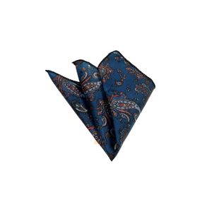 ผ้าพันคอพิมพ์ลายเพสลีย์สีน้ำเงินกรมท่าสำหรับผู้ชาย ขนาดเดียว - Product Image 1