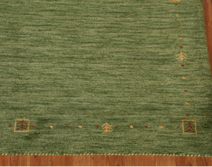 พรมทอลายแอ็บสแตร็กมือที่สวยงามสีเขียวสดใสปรับแต่งได้หลากขนาดมีสีแดงหลากสี - Product Image 3