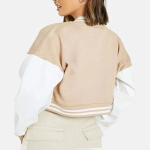 Veste de style universitaire pour femme, nouvelle mode, vêtements pour femme, streetwear, patchwork, boutons, veste courte pour femme, veste d'automne pour femme - Product Image 2