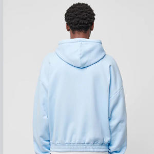 Sudadera con capucha pesada con cierre para hombre y mujer, ropa de calle informal y cálida con capucha ajustable y forro suave - Product Image 5