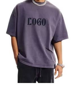 Camisetas de gran tamaño para hombre, todos los colores, 100% algodón, peso pesado, camiseta de 400gsm con trabajo personalizado, según la demanda del cliente para adultos - Product Image 3