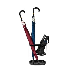 Porte-parapluie antique en métal avec de beaux éléments artisanaux pour la décoration intérieure - Product Image 1