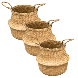 PRODUCTO MÁS VENTA Cesta de algas marinas Cesta de artesanía hecha a mano tejida a mano para hacer pan y almacenar alimentos - Product Image 1