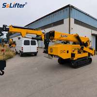 Mini-grue araignée de 16 tonnes, hauteur de levage de 23 m, pour l'installation de vitres et de machines, avec moteur diesel AC