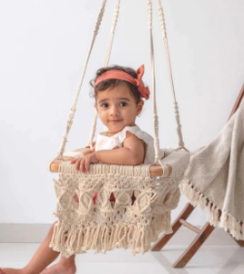 เก้าอี้ชิงช้าสำหรับเด็กทำด้วยมือแบบพับได้สำหรับเด็กเตียงโยกได้หรูหราใช้ในสวนกลางแจ้ง - Product Image 6