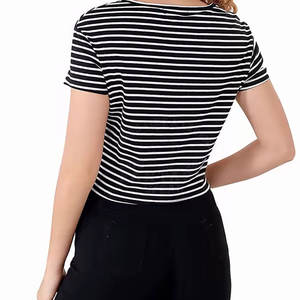 Prix compétitif, haut court pour femme, t-shirt, article à fort volume de vente, manches courtes, décontracté, mode de rue - Product Image 5