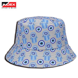 OEM Reversible Casual Party Bucket Hat Diseño personalizado Impreso Ala ancha Protector solar Redondo Pescador Cap Sublimado - Product Image 4