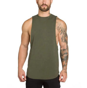 Casual High Street Gym Tank Tops Custom Singlets <b>men's</b> <b>Ribbed</b> tank tops USA Size Stretchable <b>Men's</b> Tanktops Custom Logo - Product Image 4