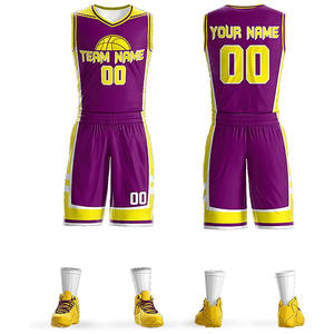 Customized Men Basketball Jersey Sets Uniforms Breathable Sportswear College Youth Training Basket Ball Jersey Color - Product Image 1