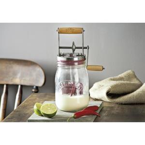 Kit de fabrication de beurre Kilner, outil spécial avec 1 pot en verre et 1 manivelle, recettes incluses - Product Image 6
