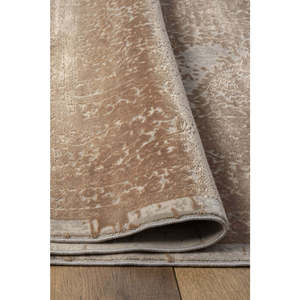 Tapis moderne beige Netline Home Depot MD002, fibres synthétiques durables, non-muants, facile à nettoyer, pour chambre à coucher, bureau - Product Image 4