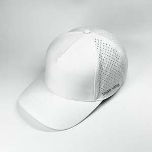 Casquette de golf à 5 panneaux avec trous de ventilation découpés au laser, imperméable, unisexe, tissu à séchage rapide, design pour le sport de golf en plein air quotidien - Product Image 4