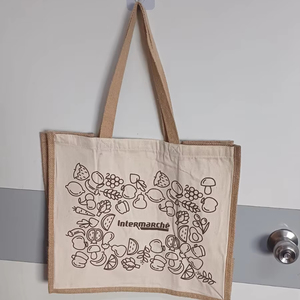 Sacs fourre-tout en toile personnalisés en coton durable pour un transport quotidien Réutilisable Écologique pour les courses Épicerie Plage Usage personnel Promotionnel - Product Image 1