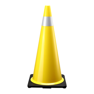 Cono de tráfico hecho de material de PVC duradero para uso en carreteras - Product Image 4