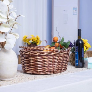 La cesta ovalada de ratán es perfecta para ir de compras y para picnics. Cesta de almacenamiento multiusos moderna, ecológica y hecha a mano. - Product Image 5